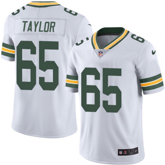 Youth Nike Green Bay Packers #65 Lane Taylor Elite White NFL Jersey - Ujersey