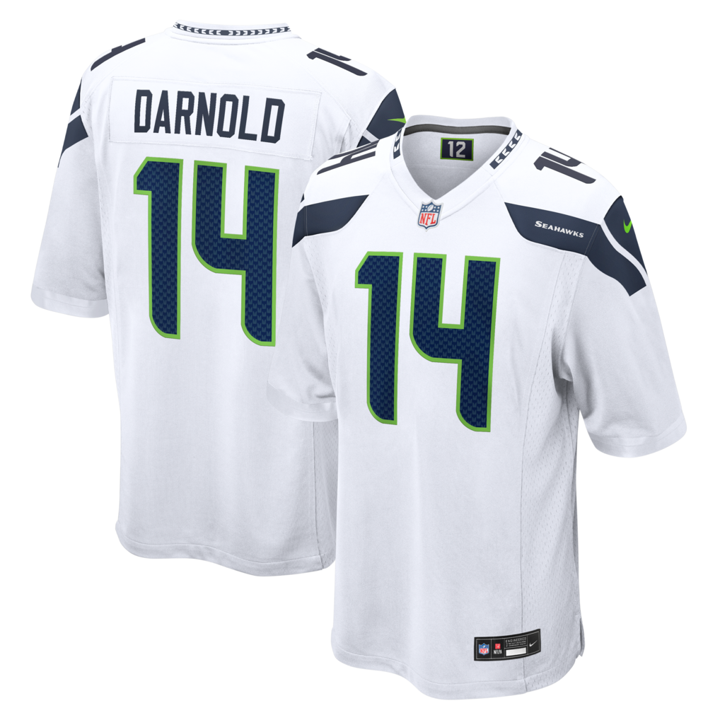 Men's Seattle Seahawks Sam Darnold Nike White Game Jersey