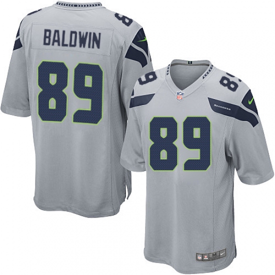Men's Nike Seattle Seahawks #89 Doug Baldwin Game Grey Alternate NFL Jersey - Ujersey