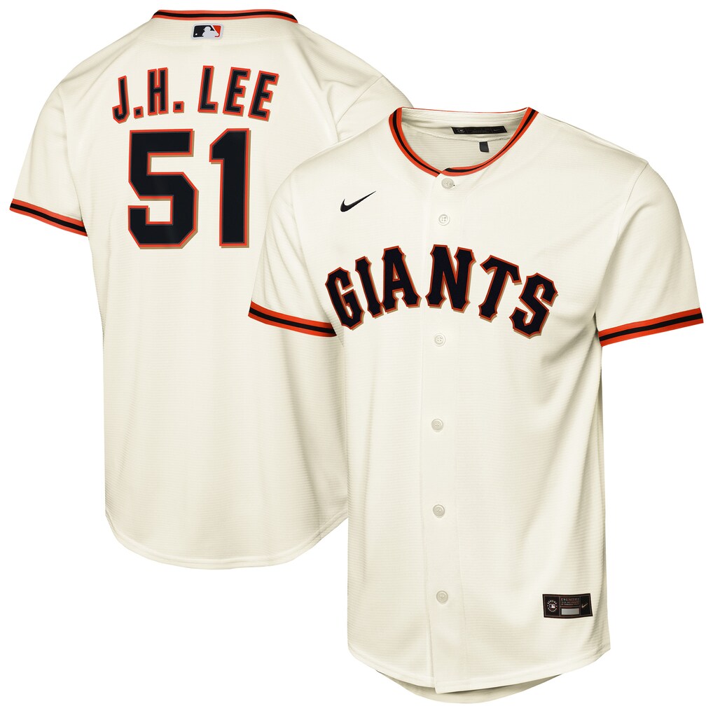 Youth San Francisco Giants Jung Hoo Lee Nike Cream Home Replica Player Jersey - ujerseystore