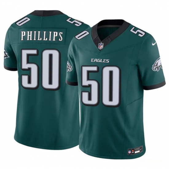 Men's Philadelphia Eagles #50 Jaelan Phillips Green 2025 F.U.S.E. Vapor Untouchable Limited Football Stitched Jersey - Ujersey