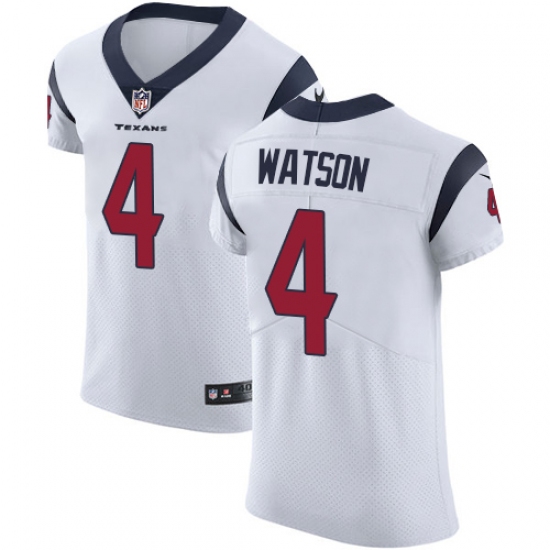 Men's Nike Houston Texans #4 Deshaun Watson White Vapor Untouchable Elite Player NFL Jersey - Ujersey