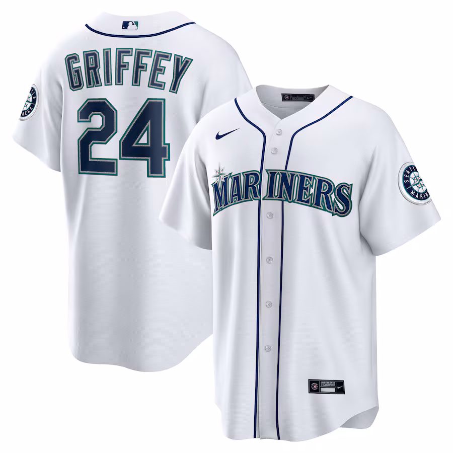 Men's Seattle Mariners Ken Griffey Jr. Nike White Home Replica Jersey - Ujersey