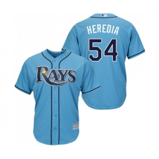 Youth Tampa Bay Rays #54 Guillermo Heredia Replica Light Blue Alternate 2 Cool Base Baseball Jersey - Ujersey