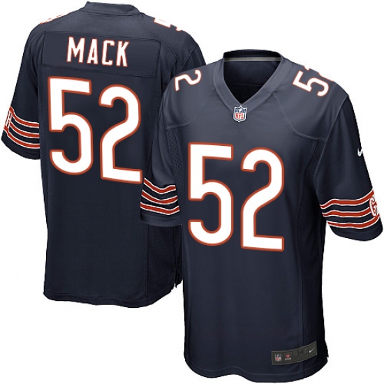 Men's Nike Chicago Bears #52 Khalil Mack Game Navy Blue Team Color NFL Jersey - Ujersey