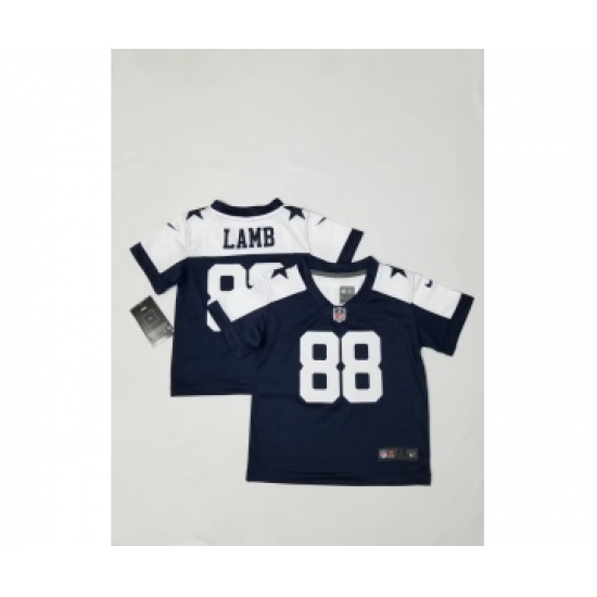 Toddlers Dallas Cowboys #88 CeeDee Lamb Blue Thanksgiving 2021 Vapor Untouchable Stitched Nike Limited Jersey