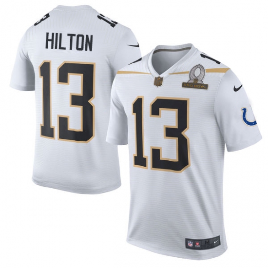 Men's Nike Indianapolis Colts #13 T.Y. Hilton Elite White Team Rice 2016 Pro Bowl NFL Jersey - Ujersey