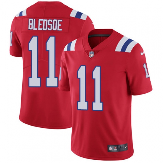 Youth Nike New England Patriots #11 Drew Bledsoe Red Alternate Vapor Untouchable Limited Player NFL Jersey - Ujersey