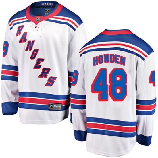 Men's New York Rangers #48 Brett Howden Fanatics Branded White Away Breakaway NHL Jersey - Ujersey