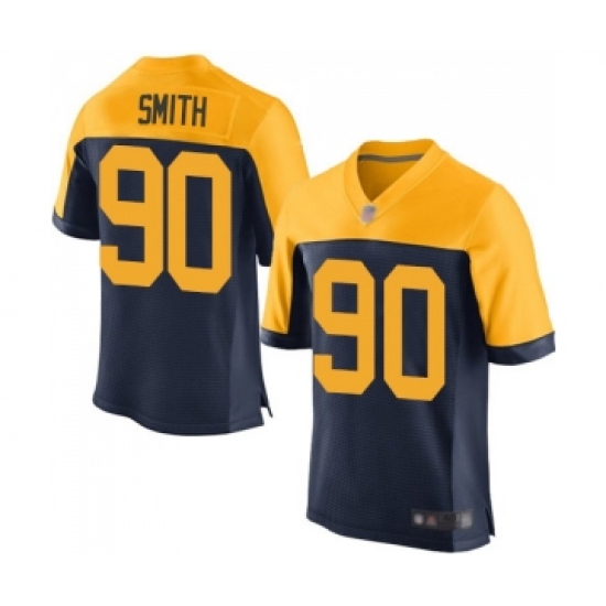 Men's Green Bay Packers #90 Za'Darius Smith Elite Navy Blue Alternate Football Jersey - Ujersey