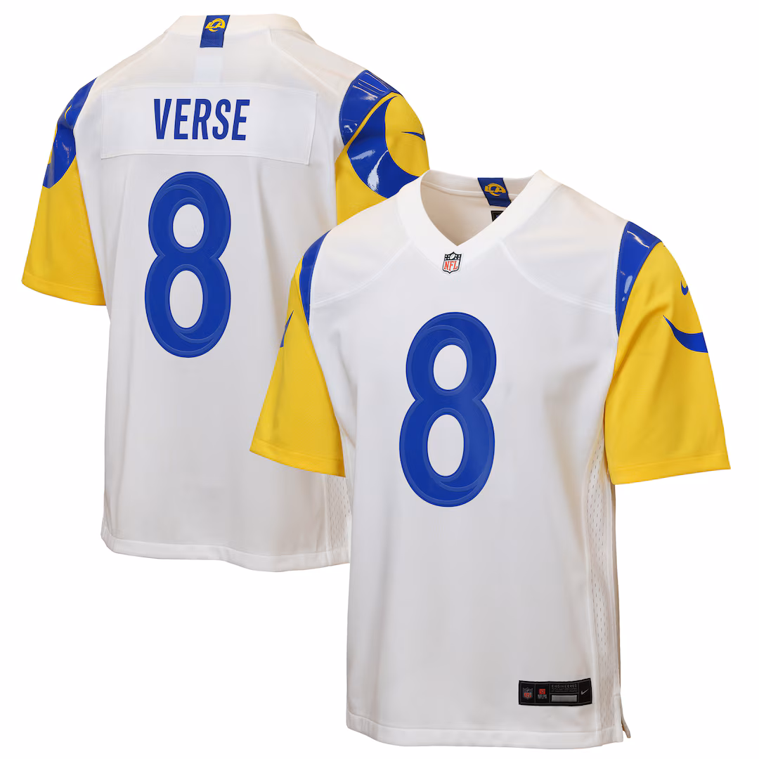 Youth Los Angeles Rams Jared Verse Nike White Game Jersey