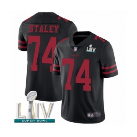 Youth San Francisco 49ers #74 Joe Staley Black Vapor Untouchable Limited Player Super Bowl LIV Bound Football Jersey - Ujersey