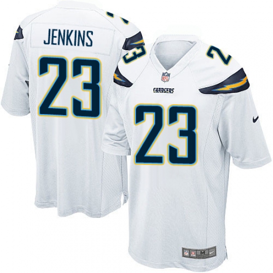 Men's Nike Los Angeles Chargers #23 Rayshawn Jenkins Game White NFL Jersey - Ujersey