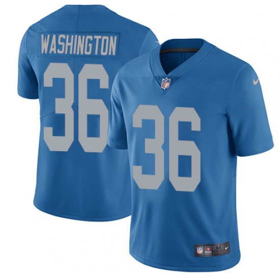 Men's Nike Detroit Lions #36 Dwayne Washington Elite Blue Alternate NFL Jersey - Ujersey
