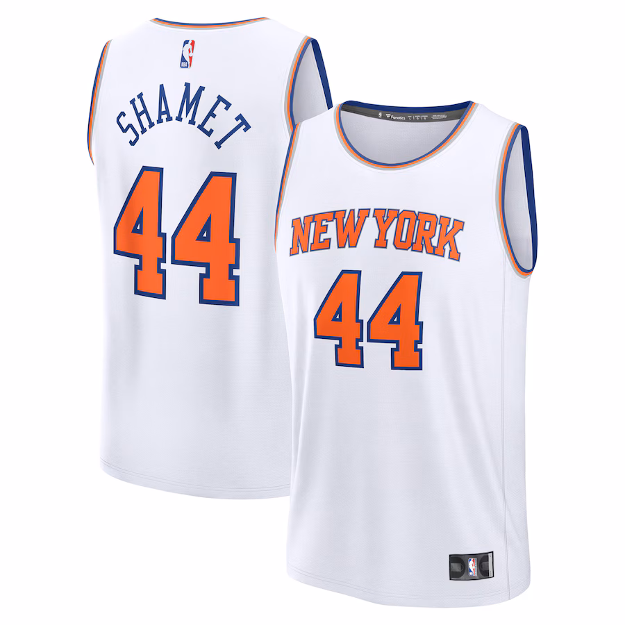 Men's New York Knicks Landry Shamet Fanatics White Fast Break Replica Player Jersey - Association Edition - Ujersey NHL