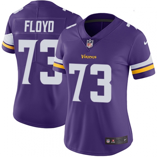 Women's Nike Minnesota Vikings #73 Sharrif Floyd Purple Team Color Vapor Untouchable Limited Player NFL Jersey - Ujersey