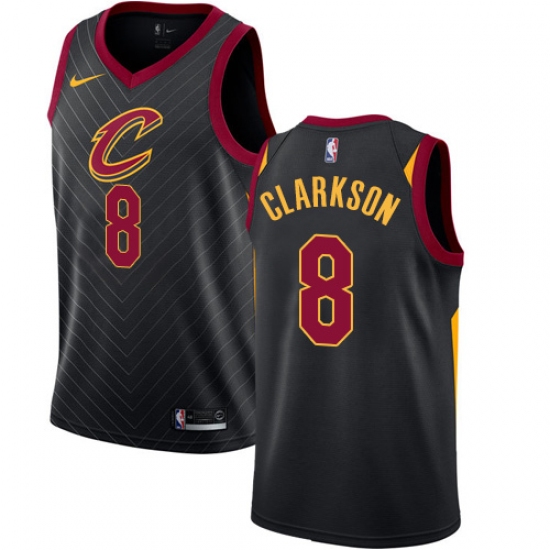 Men's Nike Cleveland Cavaliers #8 Jordan Clarkson Authentic Black NBA Jersey Statement Edition - Ujersey
