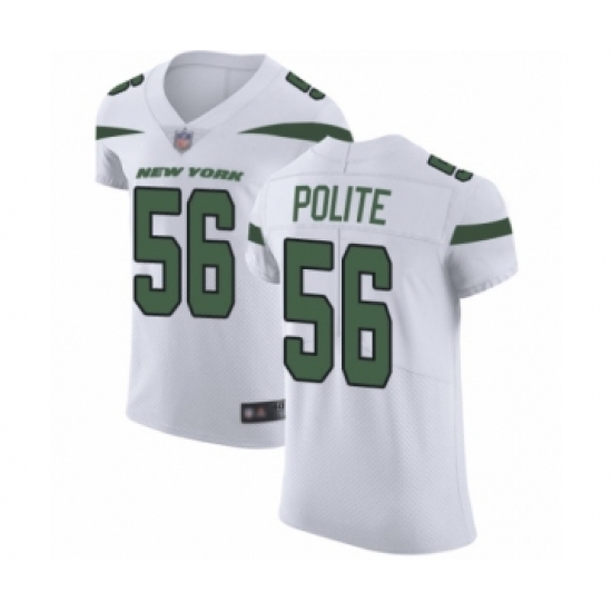 Men's New York Jets #56 Jachai Polite White Vapor Untouchable Elite Player Football Jersey - Ujersey