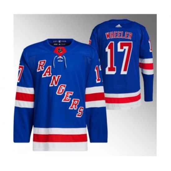 Men's New York Rangers #17 Blake Wheeler Royal Stitched Jersey - Ujersey