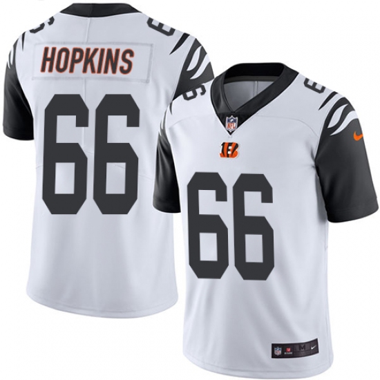 Men's Nike Cincinnati Bengals #66 Trey Hopkins Limited White Rush Vapor Untouchable NFL Jersey - Ujersey