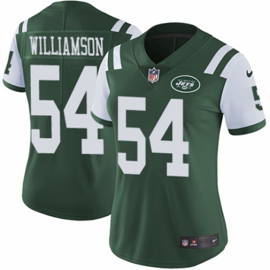 Women's Nike New York Jets #54 Avery Williamson Green Team Color Vapor Untouchable Elite Player NFL Jersey - Ujersey