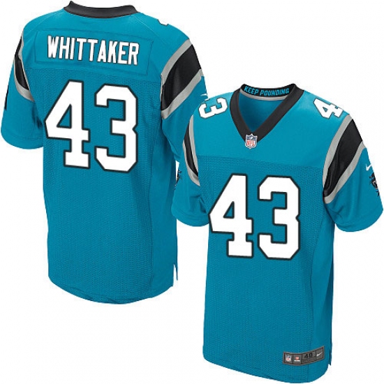 Men's Nike Carolina Panthers #43 Fozzy Whittaker Elite Blue Alternate NFL Jersey - Ujersey