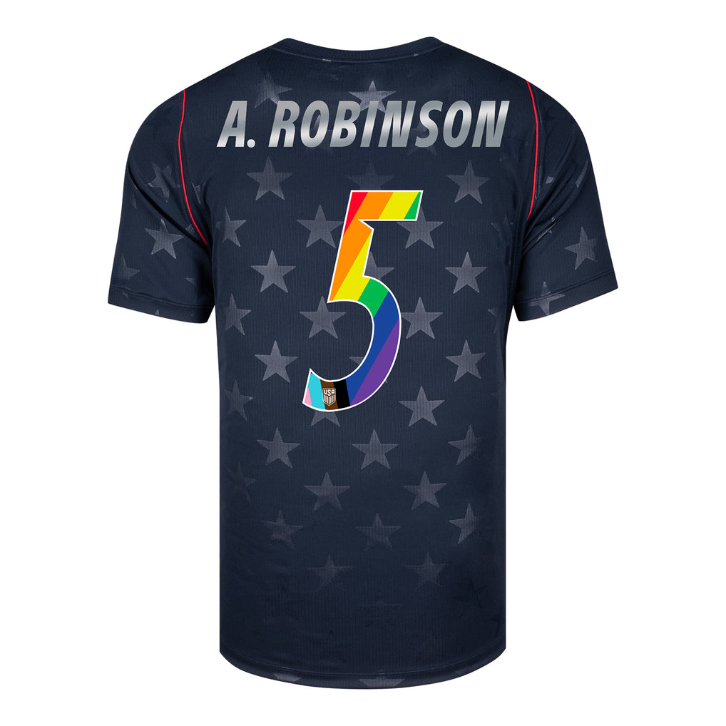 Men's Nike USMNT 2026 Antonee Robinson Pride Away Stadium Jersey - Stars - Ujersey