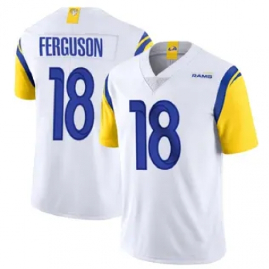 Men's Los Angeles Rams #18 Terrance Ferguson White 2024 F U S E Vapor Untouchable Stitched Football Jersey - Ujersey