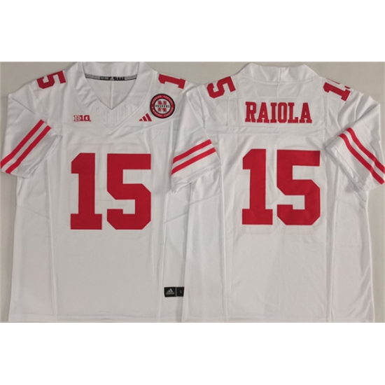 Men's Nebraska Cornhuskers #15 Dylan Raiola White F.U.S.E. With Vapor Limited Stitched Jersey