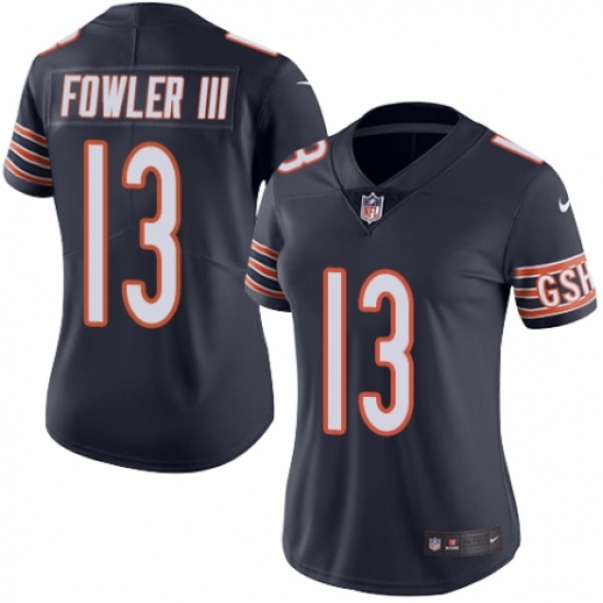 Women's Nike Chicago Bears #13 Bennie Fowler III Navy Blue Team Color Vapor Untouchable Limited Player NFL Jersey - Ujersey