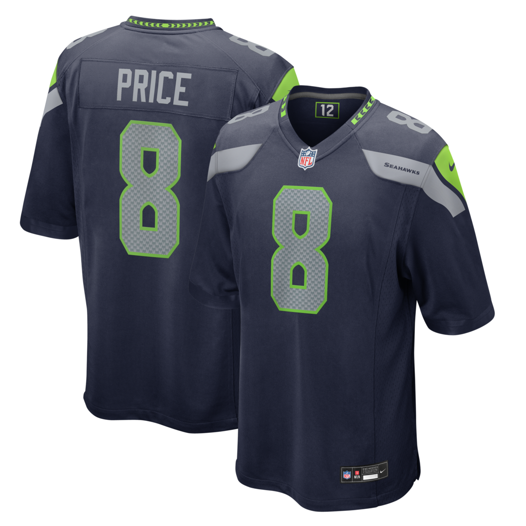 Men's Seattle Seahawks Jadarian Price Nike College Navy 2026 NFL Draft First Round Pick No. 32 Team Game Jersey