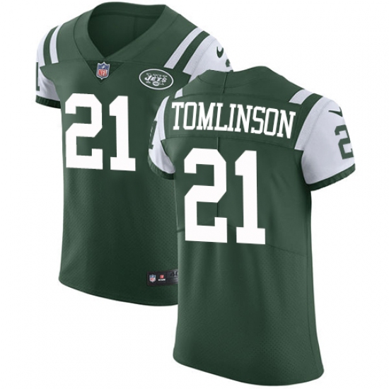 Men's Nike New York Jets #21 LaDainian Tomlinson Elite Green Team Color NFL Jersey - Ujersey