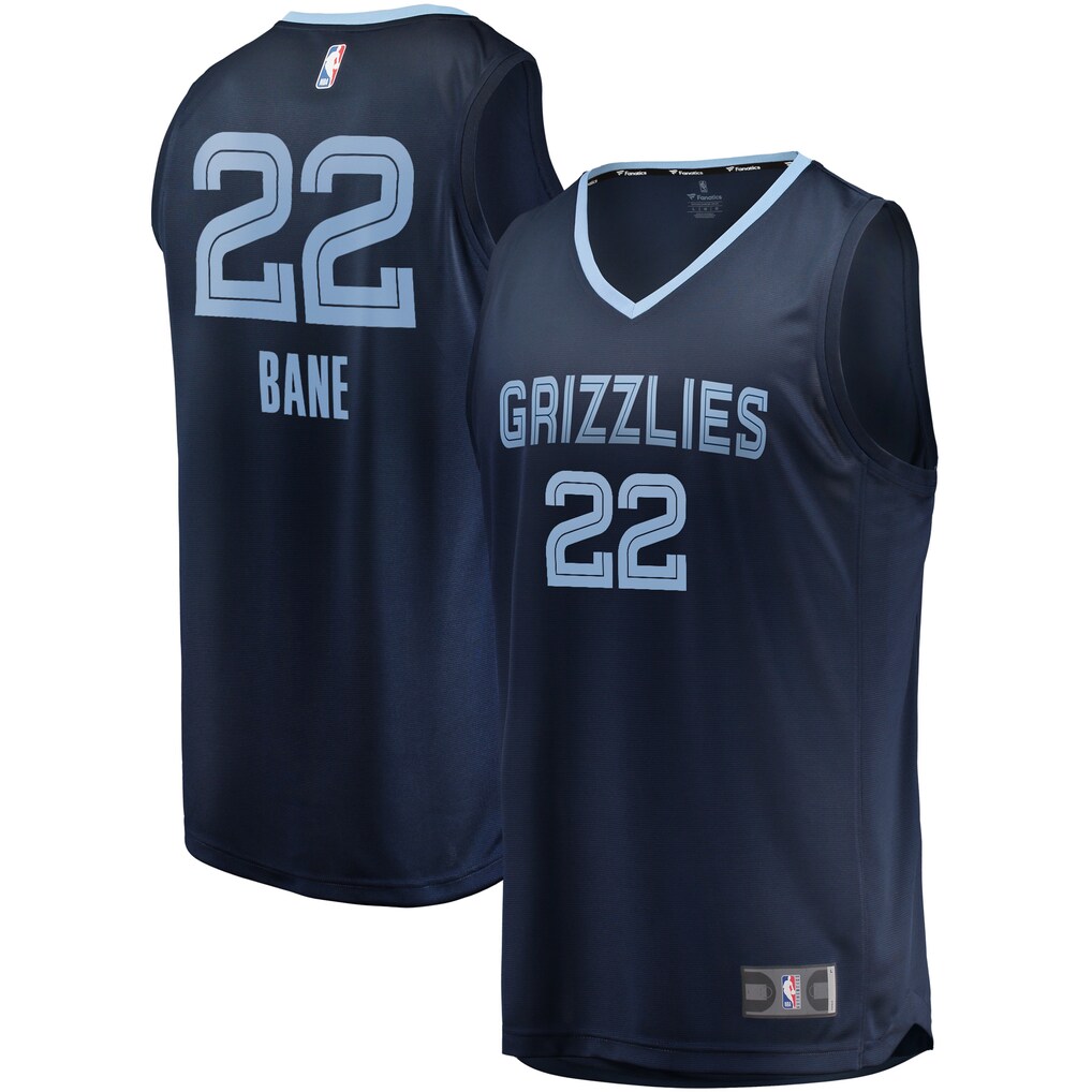 Men's Memphis Grizzlies Desmond Bane Fanatics Navy 2020 NBA Draft First Round Pick Fast Break Replica Jersey - Icon Edition - U-jersey