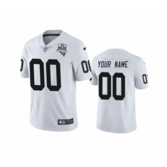 Oakland Raiders Custom White 2020 Inaugural Season Vapor Limited Jersey - Ujersey