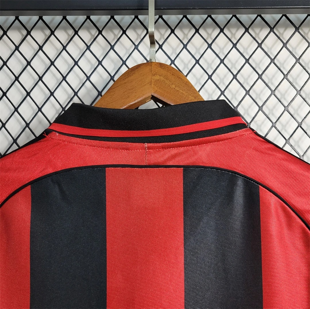 AC Milan Retro Soccer Jersey Home Custom Shirt 1998/00 - ujerseystore