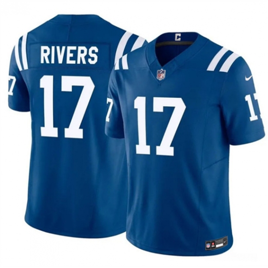 Men's Indianapolis Colts #17 Philip Rivers Blue 2025 F.U.S.E. Vapor Limited Football Stitched Jersey - Ujersey