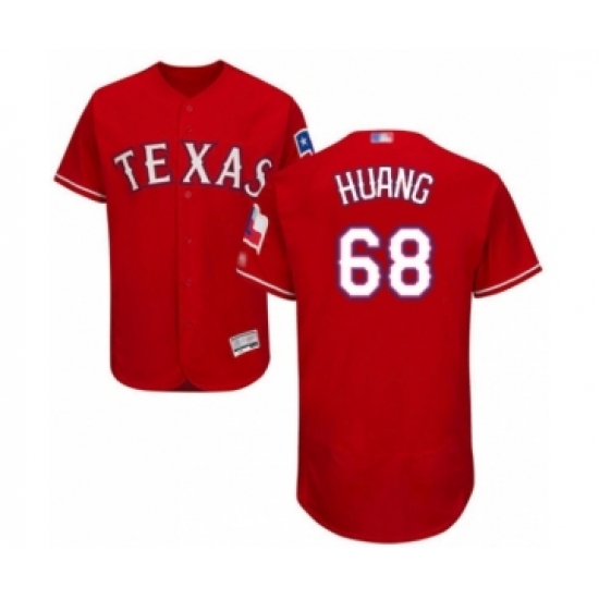 Men's Texas Rangers #68 Wei-Chieh Huang Red Alternate Flex Base Authentic Collection Baseball Player Jersey - Ujersey