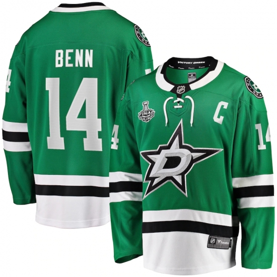Men's Dallas Stars #14 Jamie Benn Fanatics Branded Green 2020 Stanley Cup Final Bound Home Player Breakaway Jersey - Ujersey