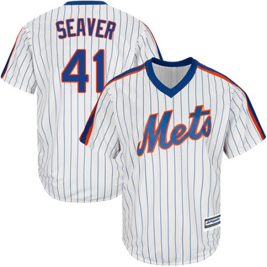 Youth Majestic New York Mets #41 Tom Seaver Authentic White Alternate Cool Base MLB Jersey - Ujersey