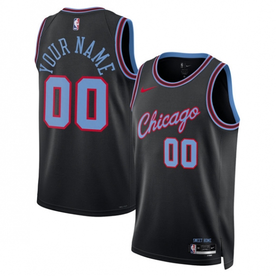 Men's Chicago Bulls Active Player Custom Black 2025-26 City Edition Swingman Stitched Basketball Jersey - Ujersey