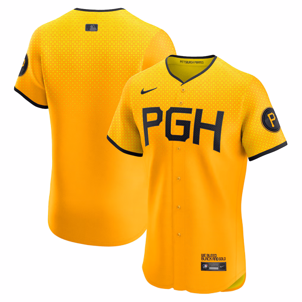 Men's Pittsburgh Pirates Nike Gold City Connect  Elite Jersey - Ujersey
