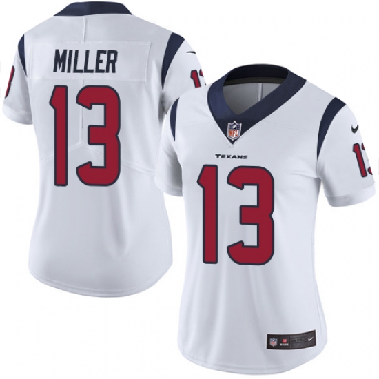 Women's Nike Houston Texans #13 Braxton Miller Elite White NFL Jersey - Ujersey