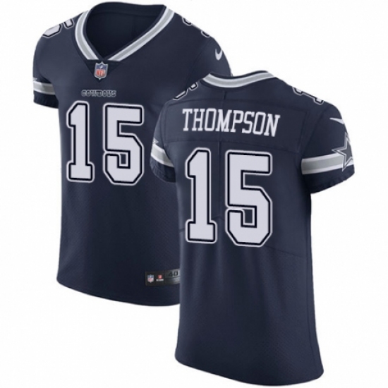 Men's Nike Dallas Cowboys #15 Deonte Thompson Navy Blue Team Color Vapor Untouchable Elite Player NFL Jersey - Ujersey