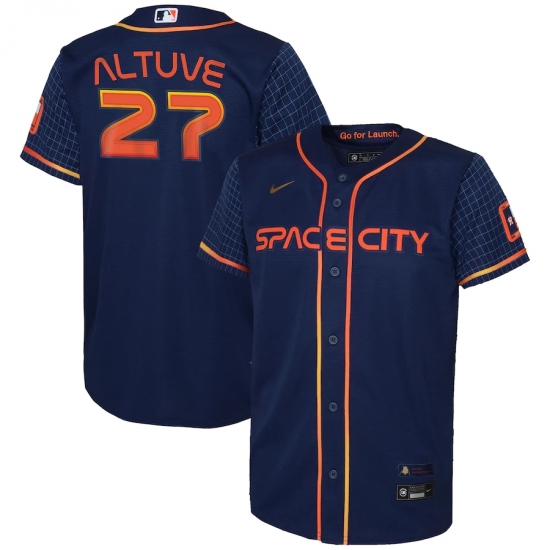Men's Toddler Houston Astros #27 Jose Altuve Nike Navy 2022 City Connect Player Jersey - Ujersey