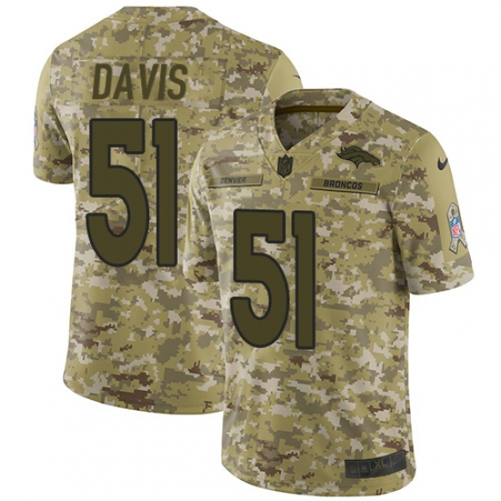 Men's Nike Denver Broncos #51 Todd Davis Limited Camo 2018 Salute to Service NFL Jersey - Ujersey