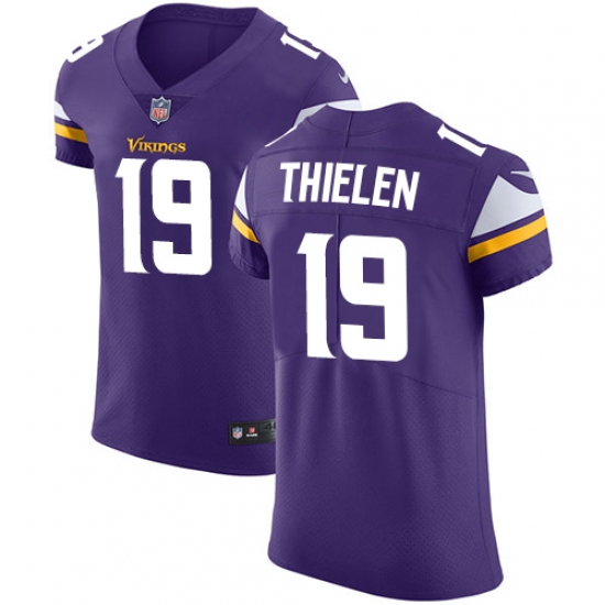 Men's Nike Minnesota Vikings #19 Adam Thielen Purple Team Color Vapor Untouchable Elite Player NFL Jersey - Ujersey