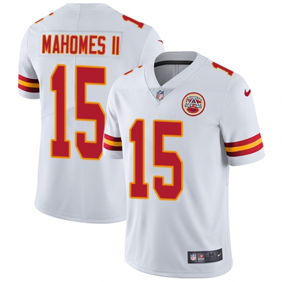 Youth Nike Kansas City Chiefs #15 Patrick Mahomes II White Vapor Untouchable Limited Player NFL Jersey - Ujersey