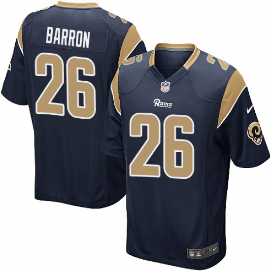 Men's Nike Los Angeles Rams #26 Mark Barron Game Navy Blue Team Color NFL Jersey - Ujersey