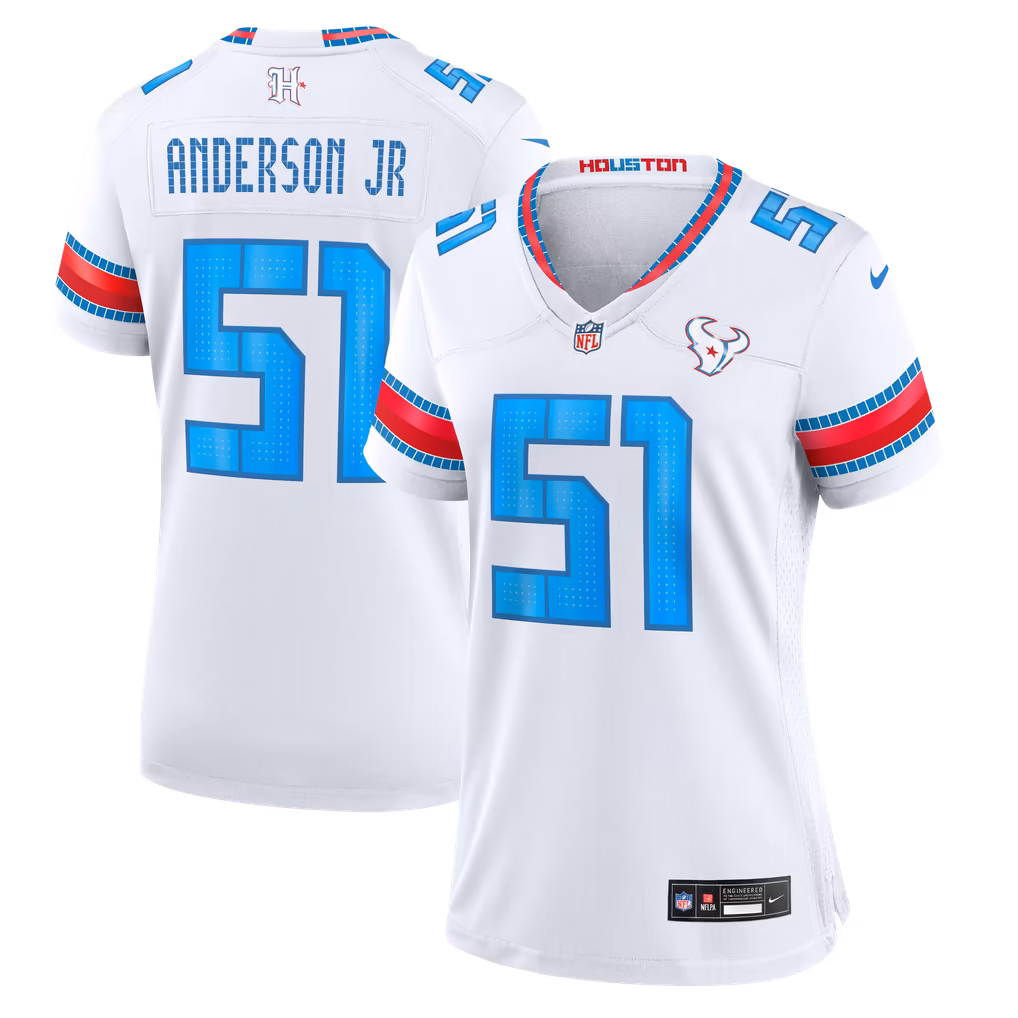 Women's Houston Texans Will Anderson Jr. Nike White 2026 Rivalries Collection Game Jersey - U-jersey