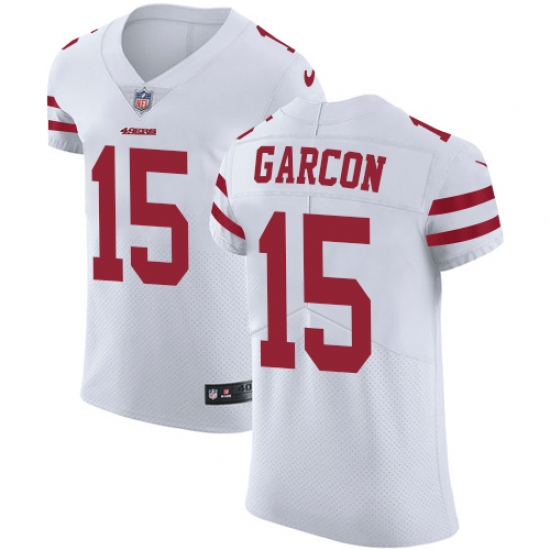 Men's Nike San Francisco 49ers #15 Pierre Garcon White Vapor Untouchable Elite Player NFL Jersey - Ujersey